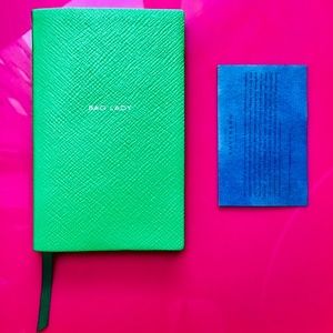 New Rare Smythson “Bag Lady” Panama Notebook